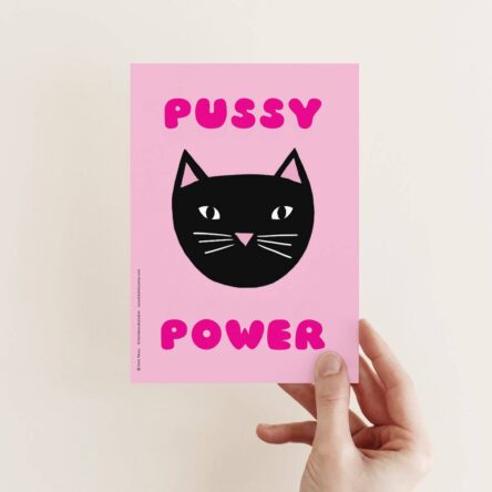 PUSSY POWER POSTCARD